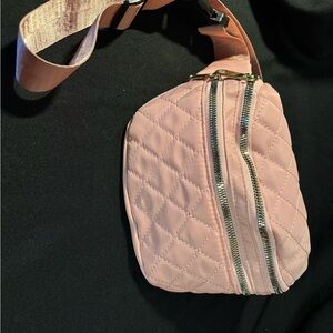 Quilted Pink Crossbody Bag